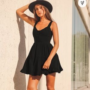 Lulu’s Good to be Here Tiered Dress in Black✨